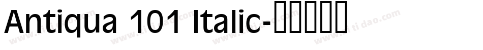 Antiqua 101 Italic字体转换